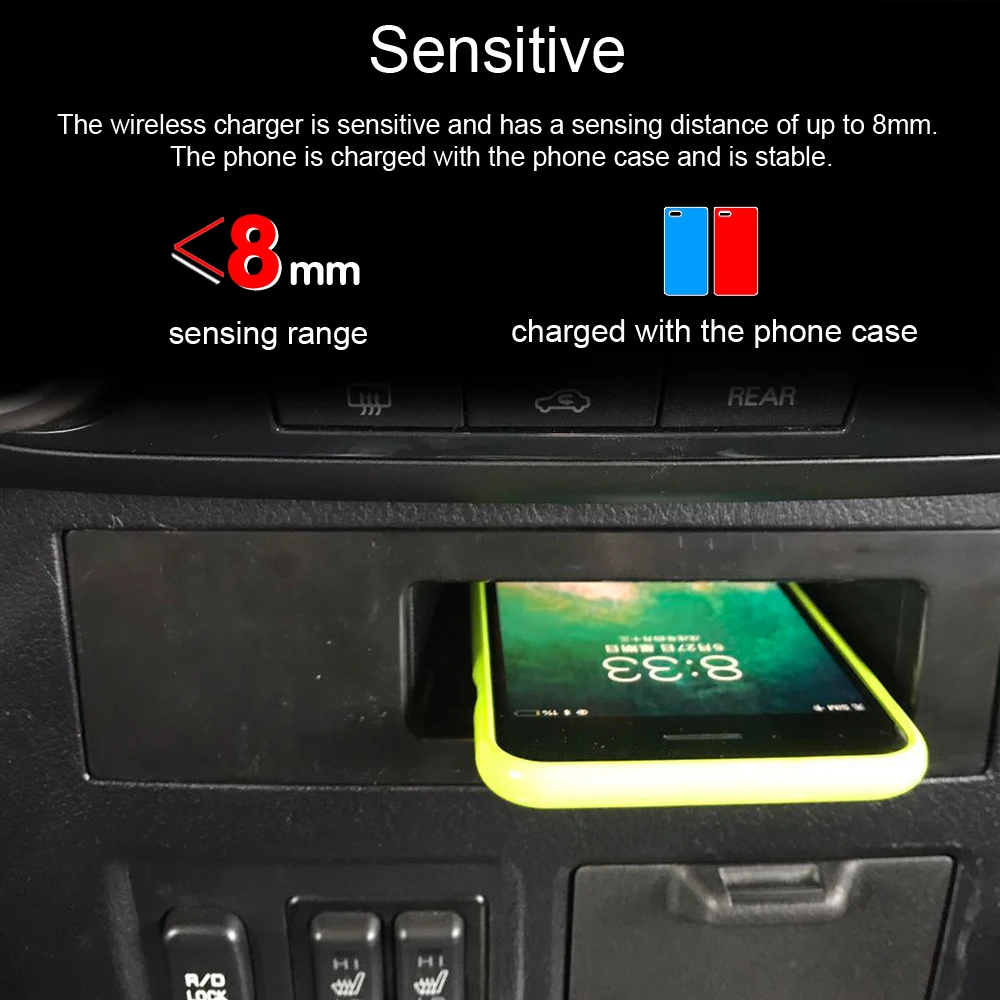 Qi автомобильное беспроводное зарядное устройство для Mitsubishi Pajero- для iPhone Xs Max X XR samsung S10 S9 инфракрасный Быстрый держатель телефона