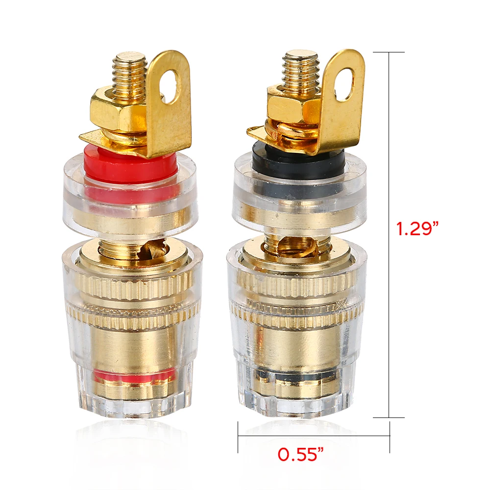 

Hot New 10Pcs 4mm Binding Post Plated Banana Plug Pin Socket Connector Terminal Binding Post for Amplifier Loudspeaker dedicated
