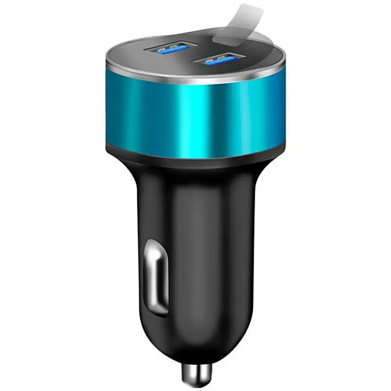 DC12V-24V 1 шт. Смарт порт зарядное устройство 3.1A двойной Переходник USB для зарядки в машине силовой привод 2 порта ЖК-дисплей - Название цвета: D