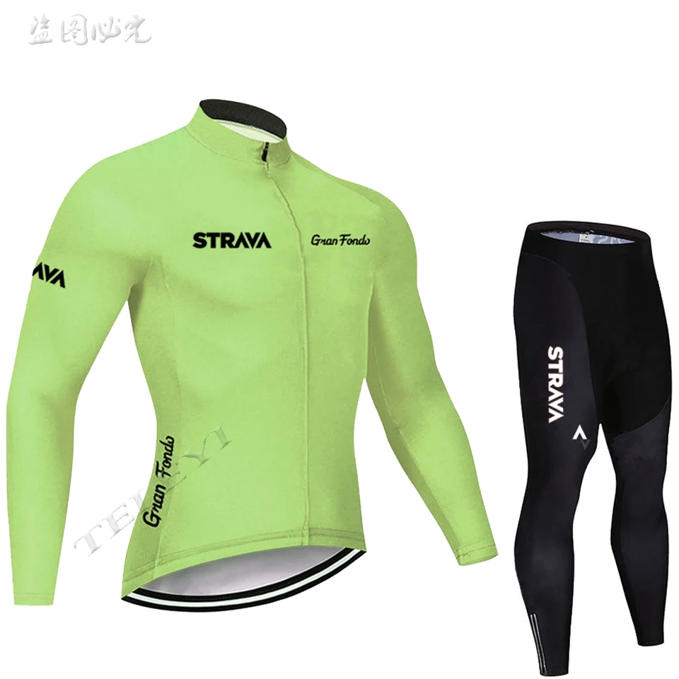 STRAVA navy blue Pro Team с длинным рукавом Майки для велоспорта Ropa Ciclismo Maillot велоодежда MTB Одежда для езды на велосипеде - Цвет: 1