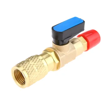

1Pc HVAC A/C Straight Manual Shut-off Ball Valve Adapter Tool 1/4" SAE For R22 R12 R410a Auto Air Condition Refrigeration Tools