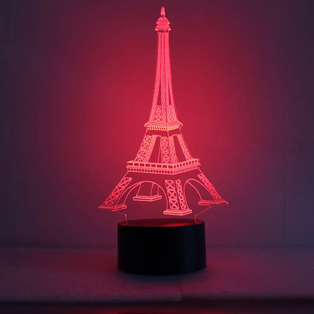 Colorful 3D Night Light Heart Night Light Eye Care LED Light Bedside Night Lamp Home Decoration Birthday Gift
