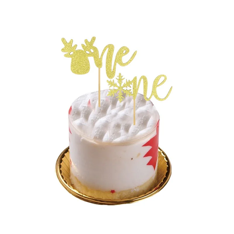 Украшение для Рождественского торта плагин украшения для кексов блестящая Снежинка лося листок вкладыш торт