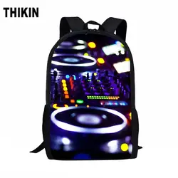 Тикин крутой DJ ночной тематический принт школьные ранцы для мальчиков и девочек Повседневный 3D мужской рюкзак модный ортопедический