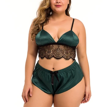 

Big Size pajamas for women Sexy Lace Top Shorts Women's Sexy underwear set