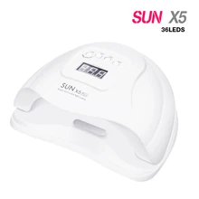 Дизайн ногтей солнце 5 X плюс 72 Вт УФ светодиодная лампа для сушки ногтей 36 светодиодный s Маникюр ЖК-экран лак ЖК-дисплей Гель-лак автоматический датчик таймер