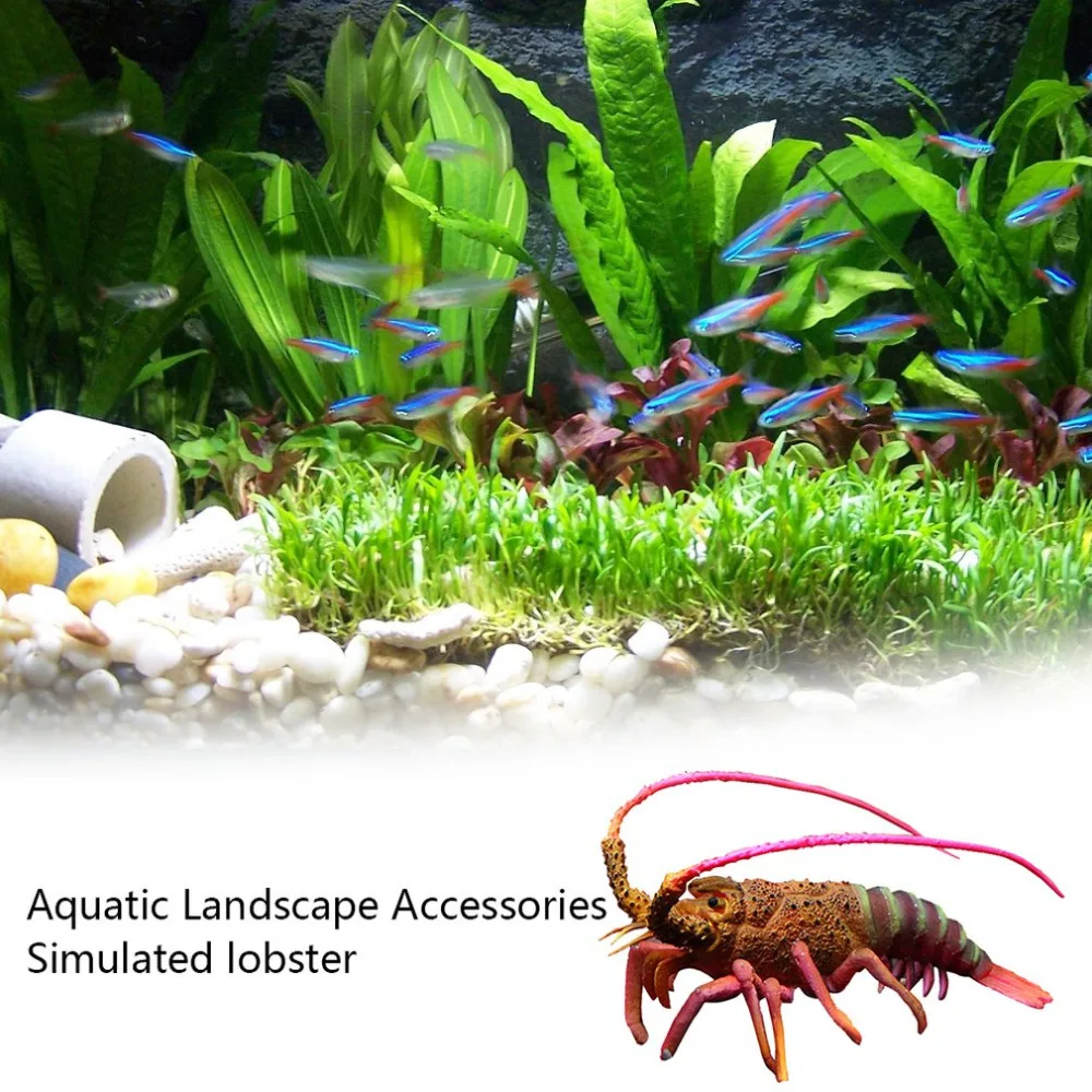 Aquarium Decoration Aquarium Landscaping Accessories Plastic Luminous Simulation Lobster Professional Simulated Animal