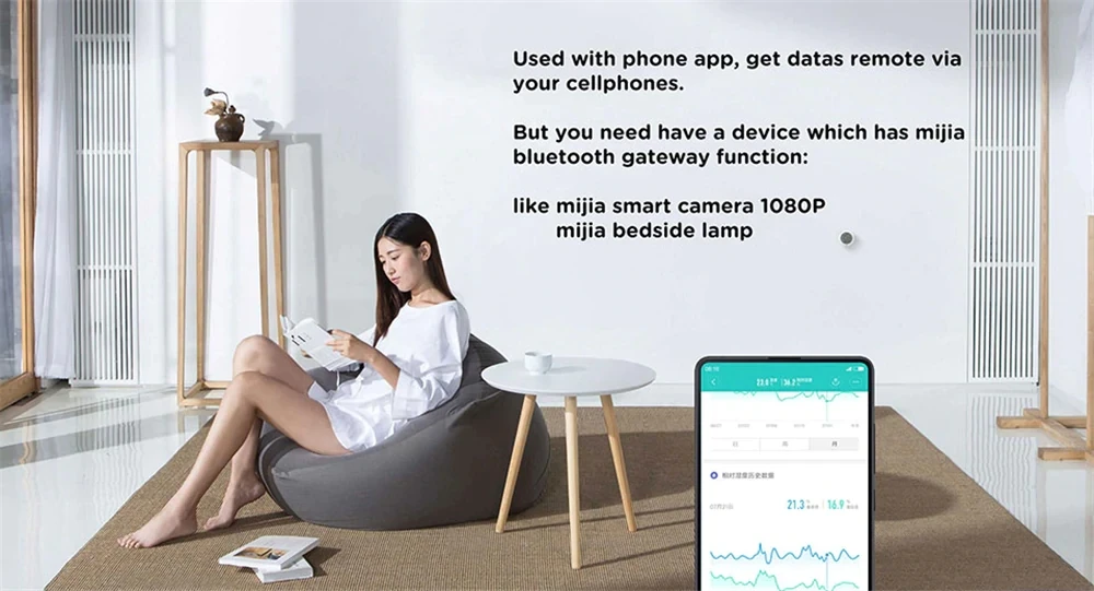 Xiaomi Беспроводной интеллектуальный электронный цифровой будильник жидкокристаллический инструмент измерения температуры, открытый гигрометр термометр