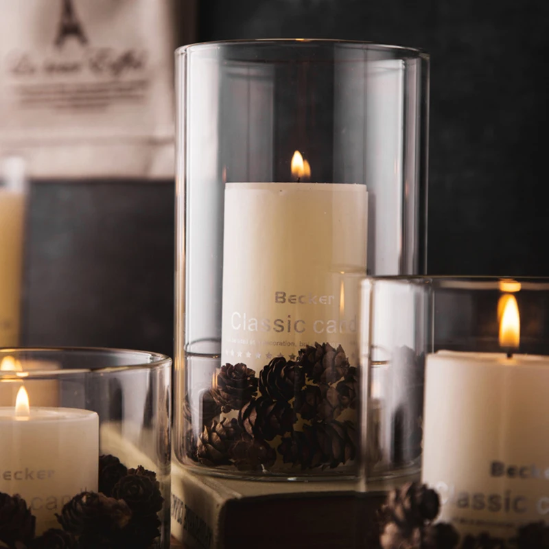 Dia 8cm Clear Glass Votive Candle Holder Cup Tealight Candle Holders For Weddings Parties And Home Decor candle holders