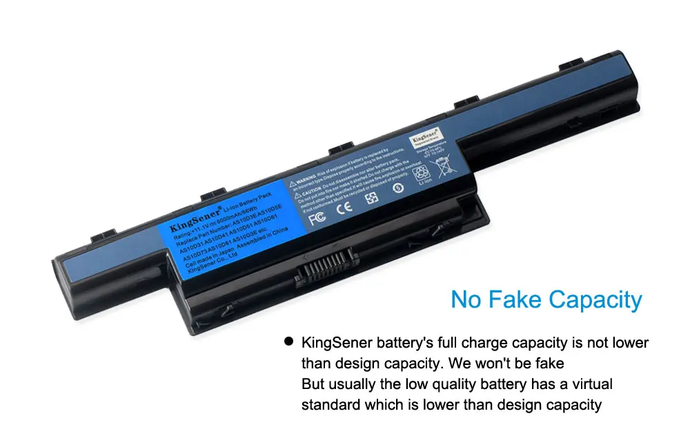 Аккумулятор KingSener для ноутбуков Acer Новый аккумулятор 4741G 5741 AS10D31 AS10D41 AS10D51 AS10D61 AS10D71