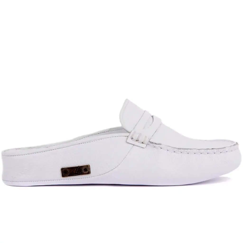 

Sail-Lakers White Leather Women Home Slipper