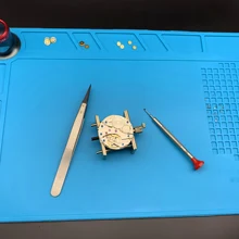 34 см x 23 см силиконовый изоляционный коврик термостабильный антикоррозийный ремонт часов рабочий коврик паяльная станция инструмент для часовщика