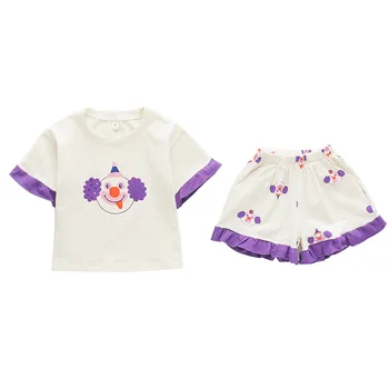 

Summer Wholesale 2020 Baby Sets Cartoon Clown Girls' Children's Clothing