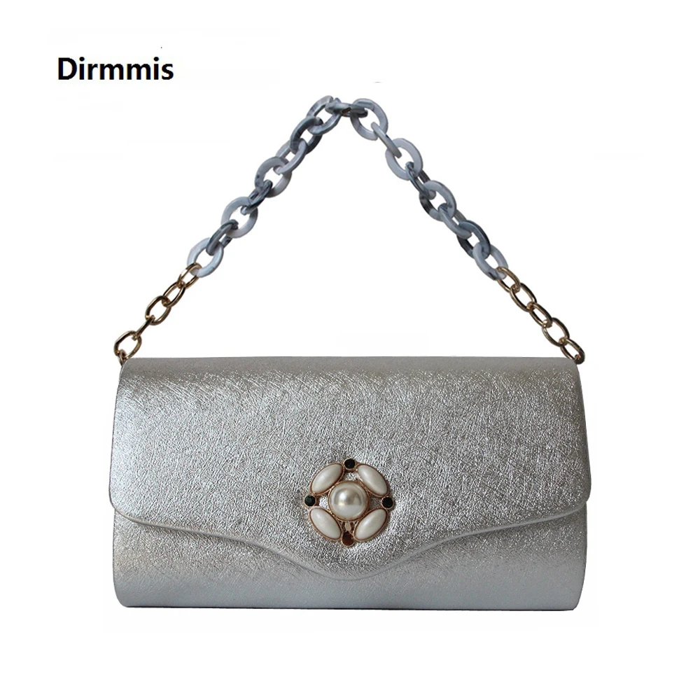 Новая модная сумочка Женская Роскошная Серебряная вечерняя жемчужная вечерние