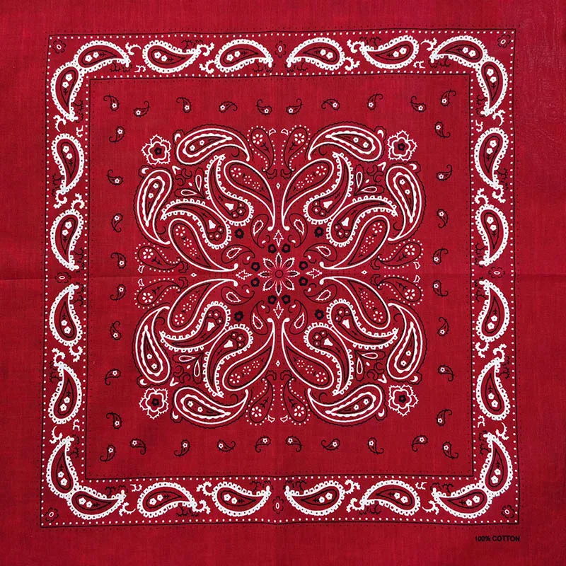 mens dress scarf New Design Fashion Hip Hop Cotton Bandana Square Cashew Scarf Headband Tie Dye Black Red Paisley Gifts For Women/Men/Boys/Girls mens navy scarf Scarves