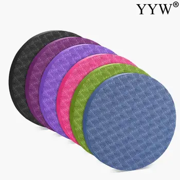 

2Pcs Round Fitness Yoga Flat Support Pad Home Fitness Elbow Knee Wrist Protection Yoga Exercise Mat Office Home Workout Train