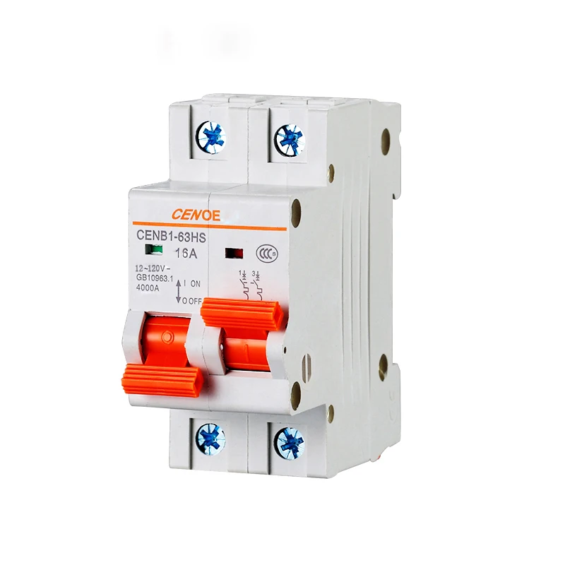 

best battery car DC breaker mcb breaker can access to main power and backup power at same time 120V 16A 25A 32A 40A 50A 63A