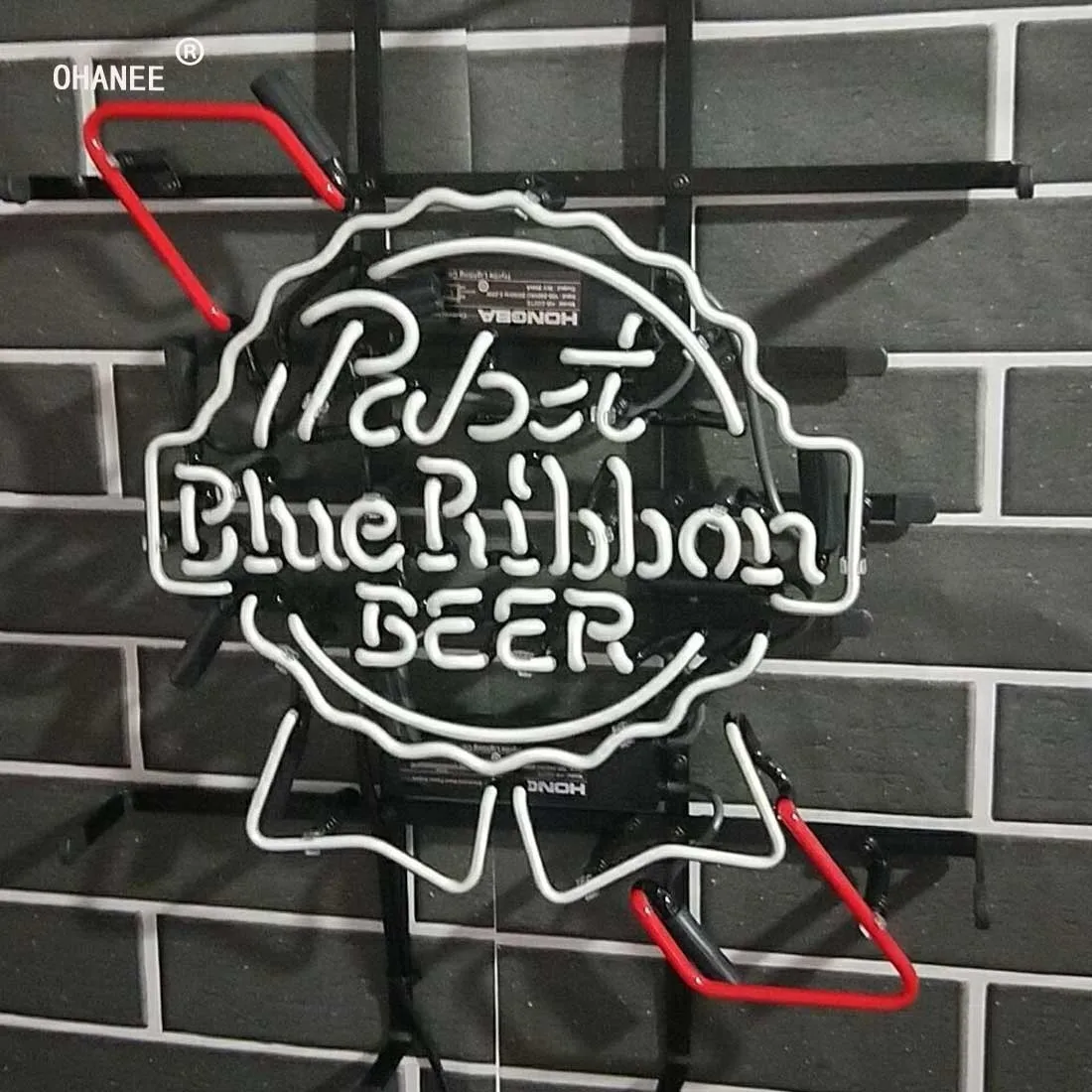 Custom for Pabst Blue Ribbon Beer Neon Sign Light Real Glass Neon Tube HandMade Shop Logo Pub Store Advertise