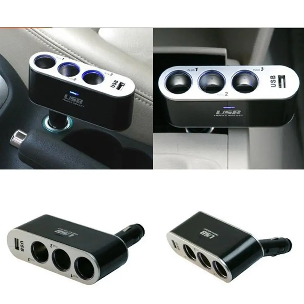 Автомобильный Usb прикуриватель один для трех Usb автомобильный прикуриватель интегрированный 1 отверстие до 3 отверстия мульти-конвертер с отверстиями