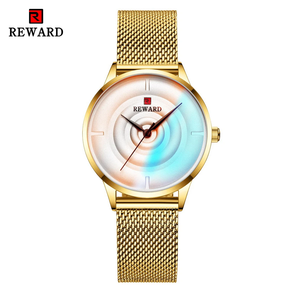 Золотой New Ladies Wrist Watch Women Watches Brand Fashion Wristwatch Stainless Steel Female Quartz Watch For Women Clock Hours - Цвет: Золотой