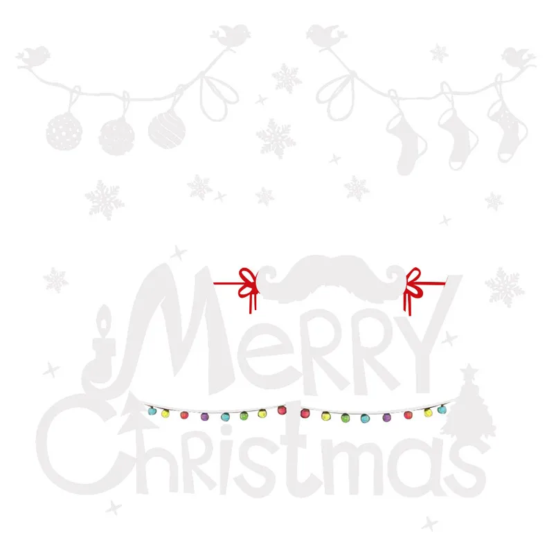 DIY Christmas Stickers Window Wall Home Decor Christmas Stickers Navidad Stickers Muraux Pour Enfants Chambres 30OCT2409