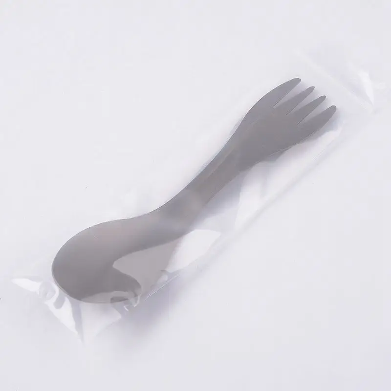 Ablb-чистый Титан Открытый Кемпинг Пикник Туризм рюкзак для посуды Spork Ложка Вилка