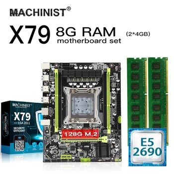 

X79 motherboard set kit with Intel Xeon E5 2690 LGA 2011 CPU 8GB(2*4GB) 1600MHz DDR3 ECC REG memory RAM MATX NVME M.2 128GB SSD