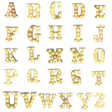 1 Набор Led26 английский, алфавитно-цифровой светильник s пластиковый декоративный моделирующий светильник s свадебный день рождения Любовь светящийся ночной светильник