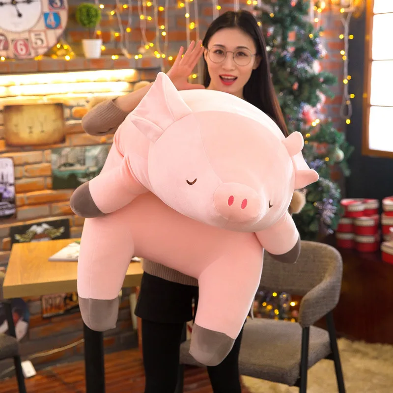 

Down Cotton Lying Pig Plush Toys Small Pink Pig Doll Large Size Pillow Birthday Gift