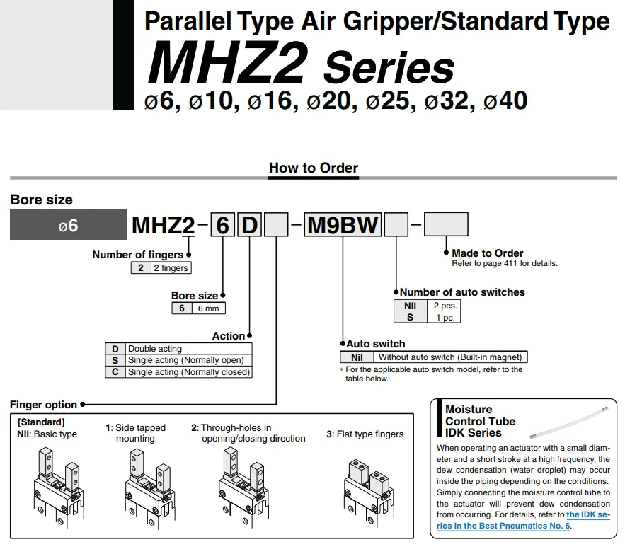 MHZ2 MHZ2-6D SMC тип MHZ2-10D-16D-20D-25D-32D-40D Воздушный Захват SMC тип зажим пневматический цилиндр 2 пальца двойного действия