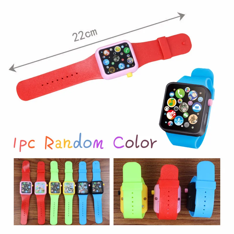Пластмассовые цифровые часы, Имитационные говорящие часы, Игрушки для раннего образования, наручные часы, высокое качество, подарки на день рождения для малышей - Цвет: Random color