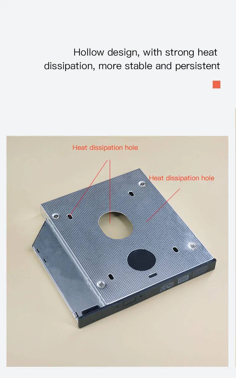 UTHAI T01 CD-ROM Drive to SSD Hard Disk Bracket Laptop Internal Enclosure 2.5 inch SATA I II III HDD Drive 12.7mm SATA3 Adapter