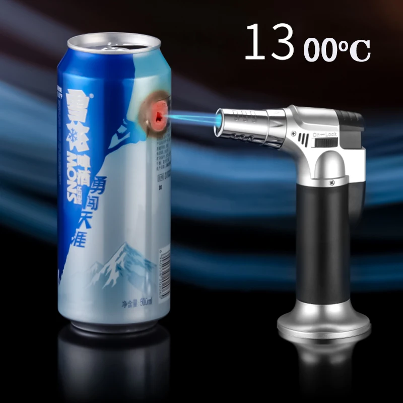 1pc Butane Lighter Torch Refillable Adjustable Flame Lighter Chef Cooking Torch Outdoor BBQ Ignition Picnic Tool Dropshipping