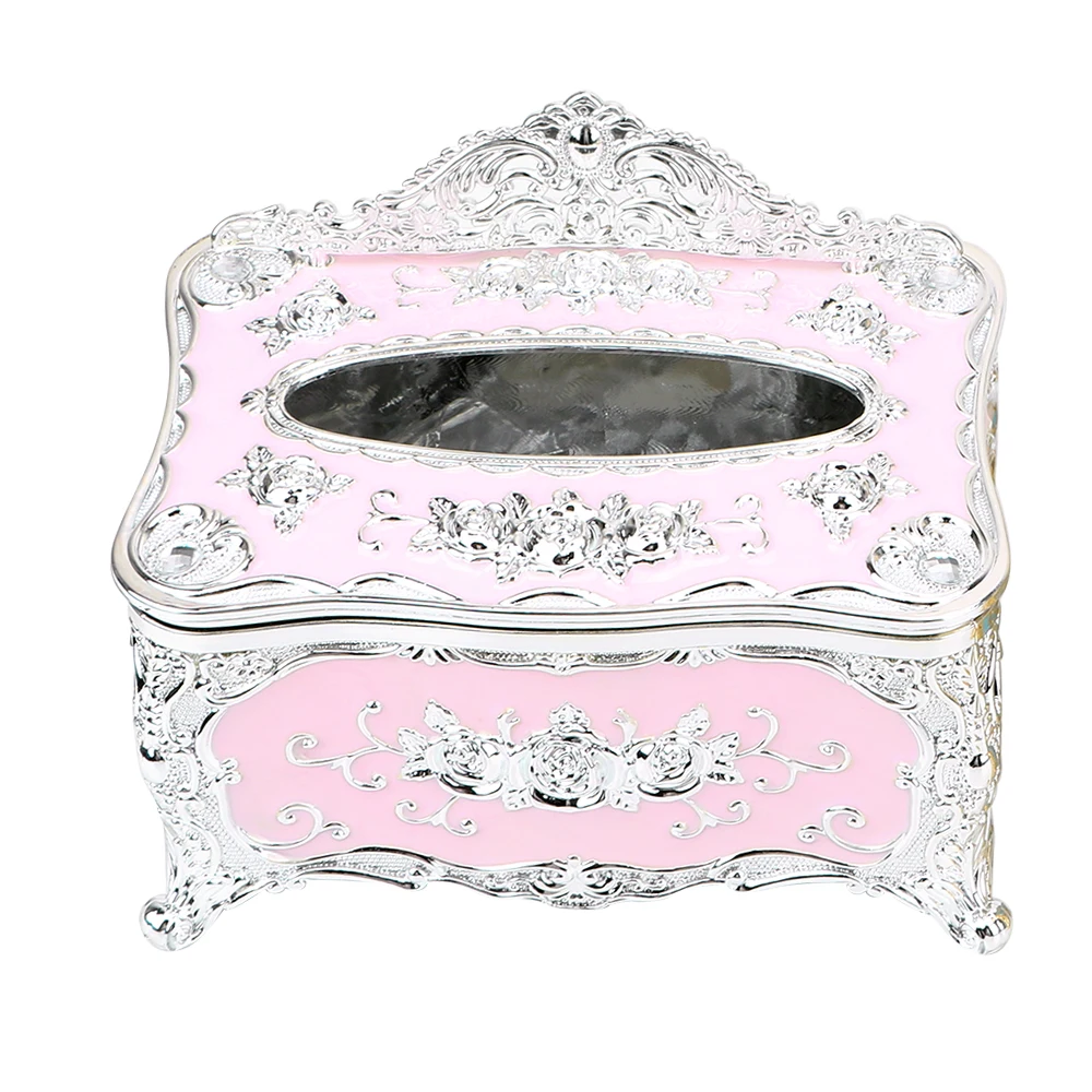 Silver Pink NICEYARD, роскошная Европейская коробка для салфеток, кухонный Органайзер, чехол для салфеток, декор для отеля, органайзер для дома, для хранения - Цвет: Silver Pink