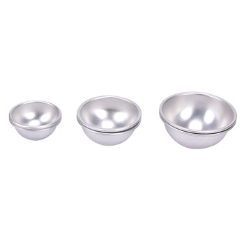 

2Pcs Round Aluminium Alloy Bath Bomb Molds DIY Tool Bath Bomb Salt Ball Homemade Crafting Semicircle Sphere Metal Bath Tool Mold