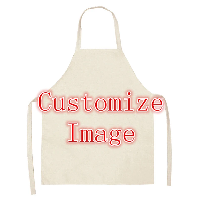

Customized Photo Aprons Kitchen Linen Apron For Man Woman Crafts Baking Chefs Kitchen Cooking BBQ Drop shipping