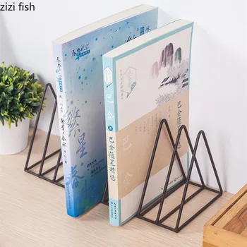 

Wrought Iron Desk Storage Small Bookshelf / Bookshelf / Office File Storage Rack Creative Desk Simple Bookshelf Bookends
