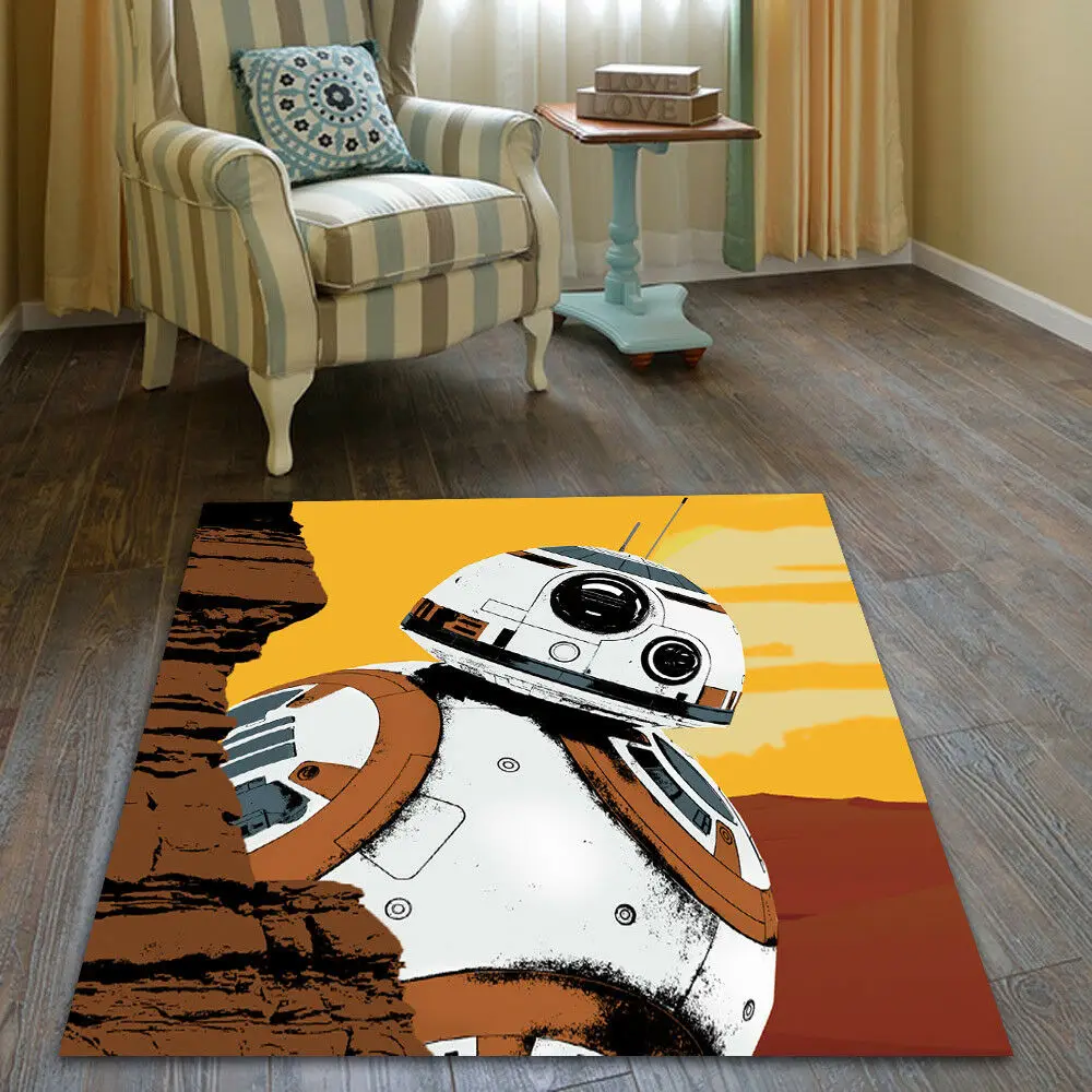 Аниме Звездные войны вельбоа напольный коврик квадратный ковер для спальни кухни гостиной нескользящий коврик