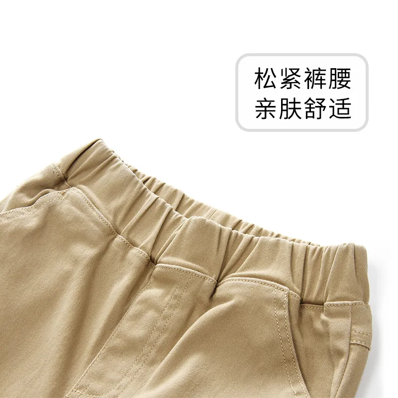 Однотонные повседневные штаны для мальчиков г. Осень-зима, стиль, универсальные детские брюки на гусеничном ходу теплые штаны с карманами для малышей