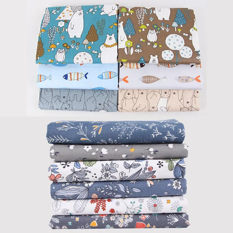 

4 Sheet/5 Sheet/6 Sheet/pack 20*25CM Apparel Fabric Floral Print Cloth Material Cotton DIY Handmade Patchwork Sewing Supplies