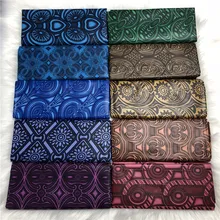 Африканский Базен Riche парча кружева Африка одежда для вечеринок ткань новая ручная работа парча 5 ярдов кусок моды парча ткань 30