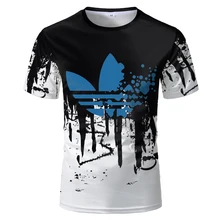 Футболка Zogaa Ink с 3D Цифровым принтом, летняя повседневная футболка с коротким рукавом и круглым вырезом, футболка Sharajuku для пары, унисекс, подходит