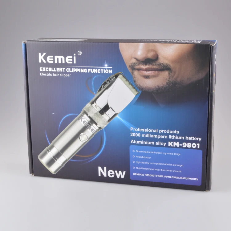 Kemei KM-9801, новинка, Керамический триммер для стрижки бороды, машинка для стрижки волос, перезаряжаемая бритва, бритва, беспроводная, регулируемая машинка для стрижки