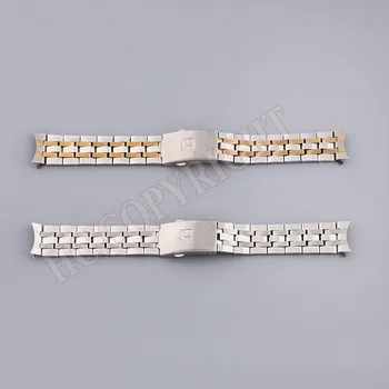 

Multi Style Solid Silver & Gold Stainless Steel Strap 19mm 20mm Curved End Watch Band Bracelet Fit For PRC200 T17 T41 T461 T014