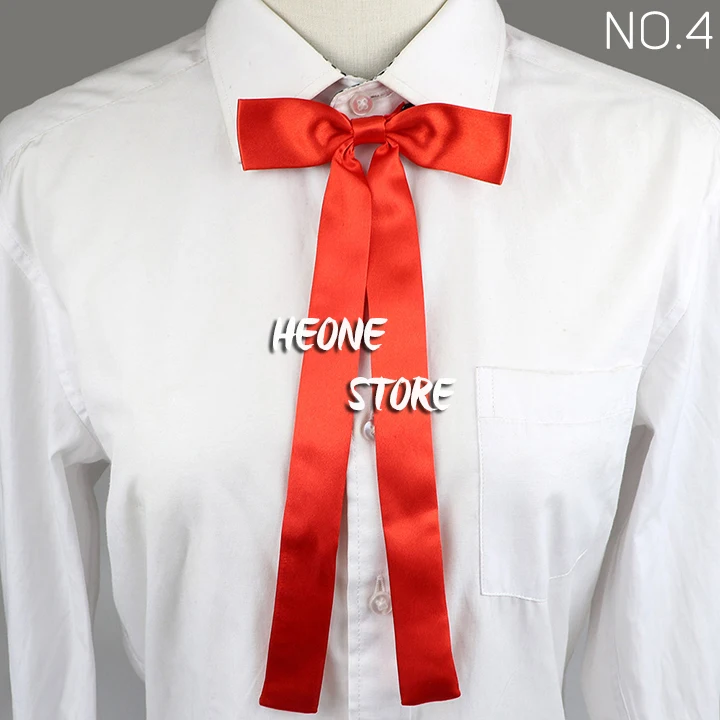 Lange Silm Band Bowtie Mode Ziemlich Solide Farbe Einstellbar Bowknot Schwarz Pupple Orange Schmetterling Für Schule Mädchen Zubehör – Detail 3