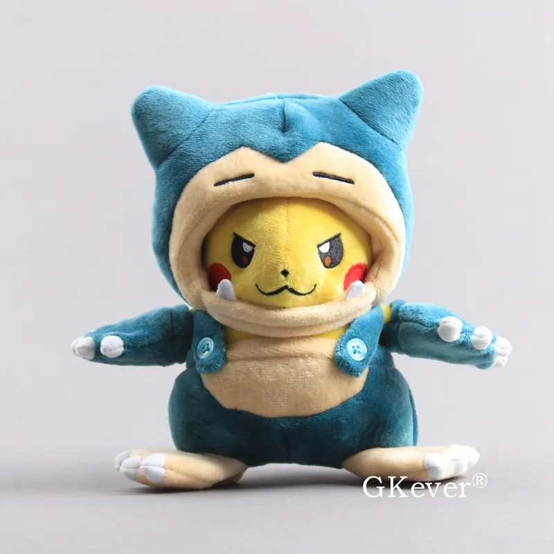 10 Стили Пикачу Косплей Ampharos Garchomp Snorlax Mania Jirachi Rowlet Victini Charizard Maniac Tyranitar плюшевые игрушки куклы - Цвет: Snorlax Mania20cm