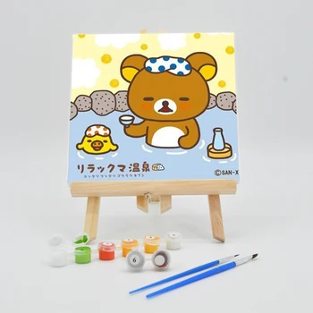 

Digital Oil Painting By Number 20×20cm With Frame On Canvas For Kid DIY Cartoon Bear Picture Acrylic Paint Art Children Coloring