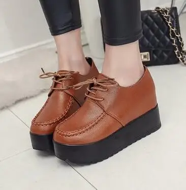 11 FeiYiTu криперы, женская обувь zapatos mujer; популярная обувь Повседневное Винтаж на резиновой подошве обувь на платформе Для женщин женские туфли на плоской подошве плюс размер 35–39 - Цвет: 11