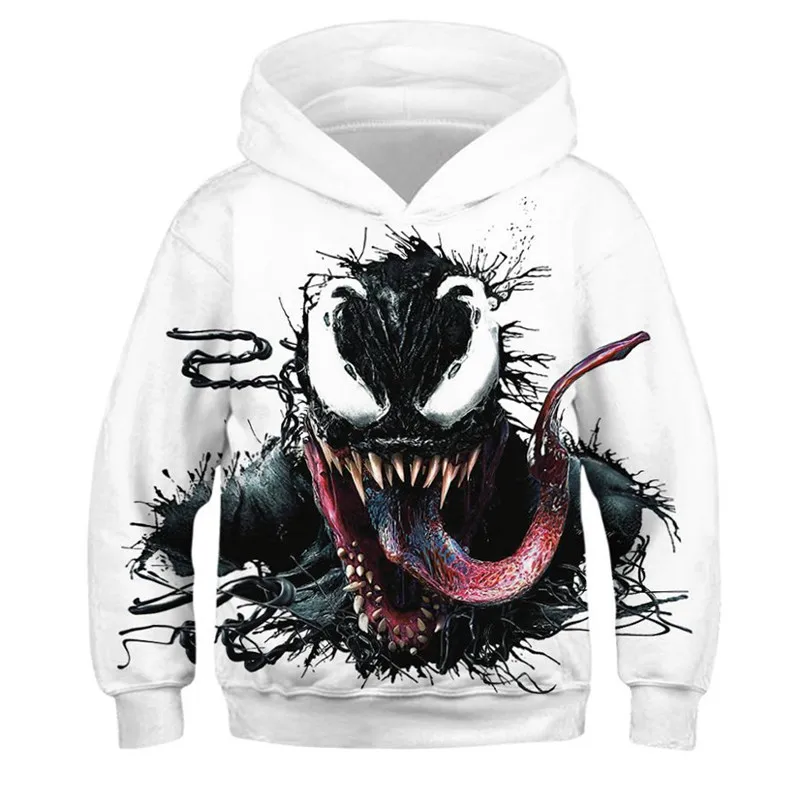 Супергерой Venom толстовки для подростков девочек мальчиков 3D печать детская