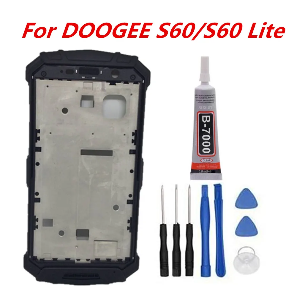 Инструменты для ремонта+ Для DOOGEE S60/S60 Lite сотовый телефон Передняя средняя рамка корпуса Запчасти поддержка Прочный чехол